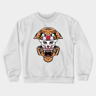 Tiger Cat Illustration Crewneck Sweatshirt